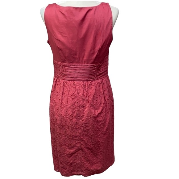 Loft Eyelet Dusty Rose Dress - Picture 3 of 7